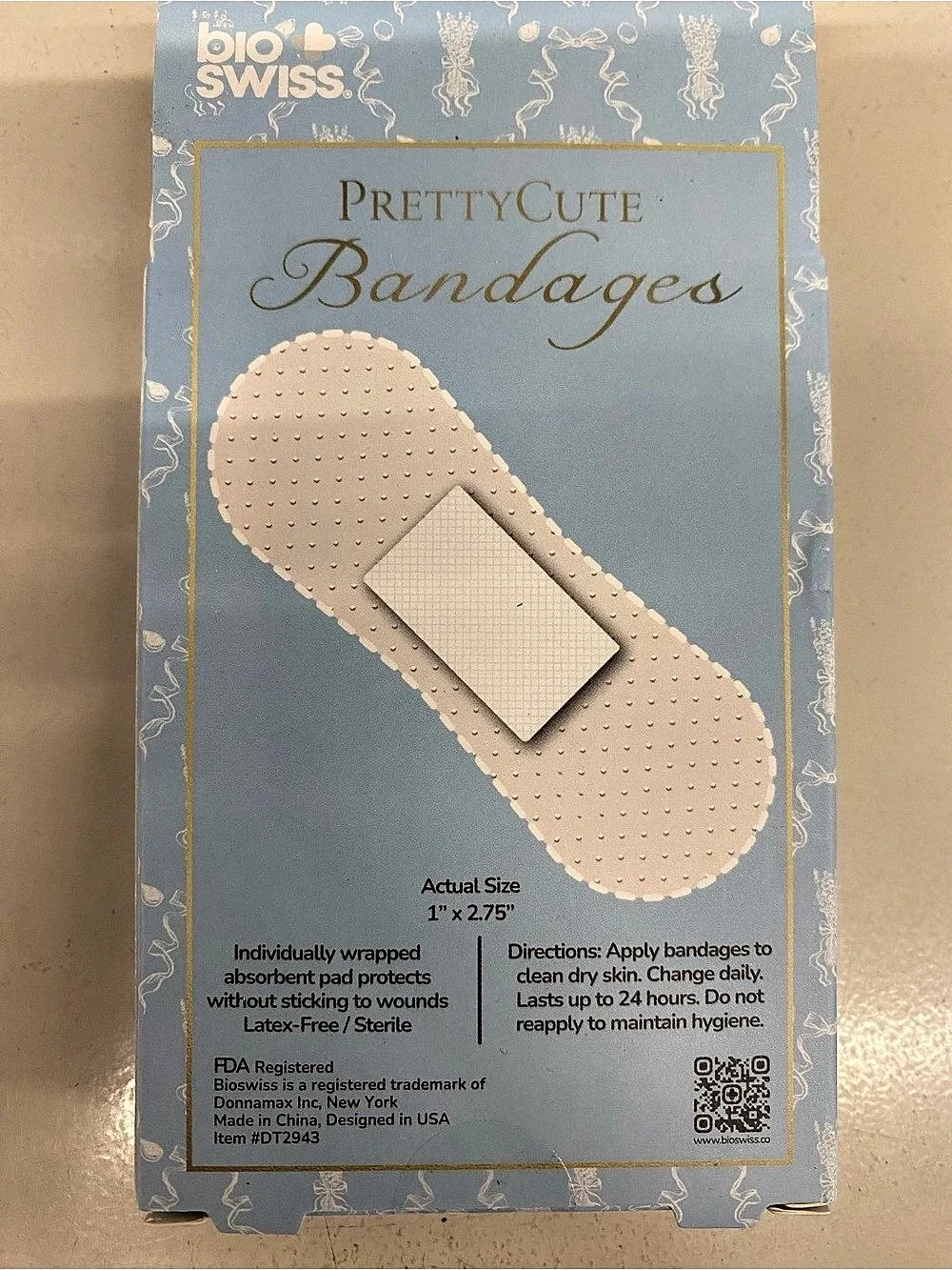 New! BioSwiss PrettyCute Bandages Floral 20 Count NWT